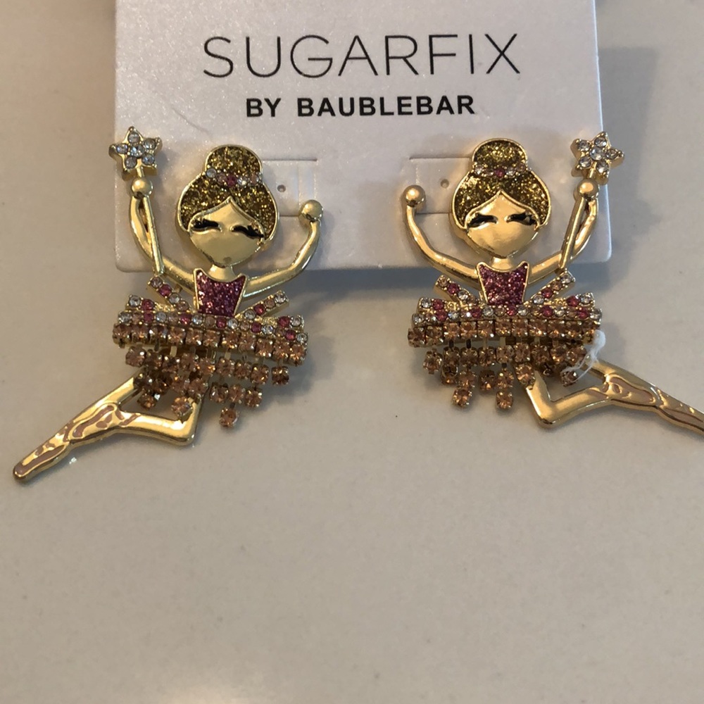 Ballerina Recital Drop Earrings - Metallic Gold nwt ballerinacore